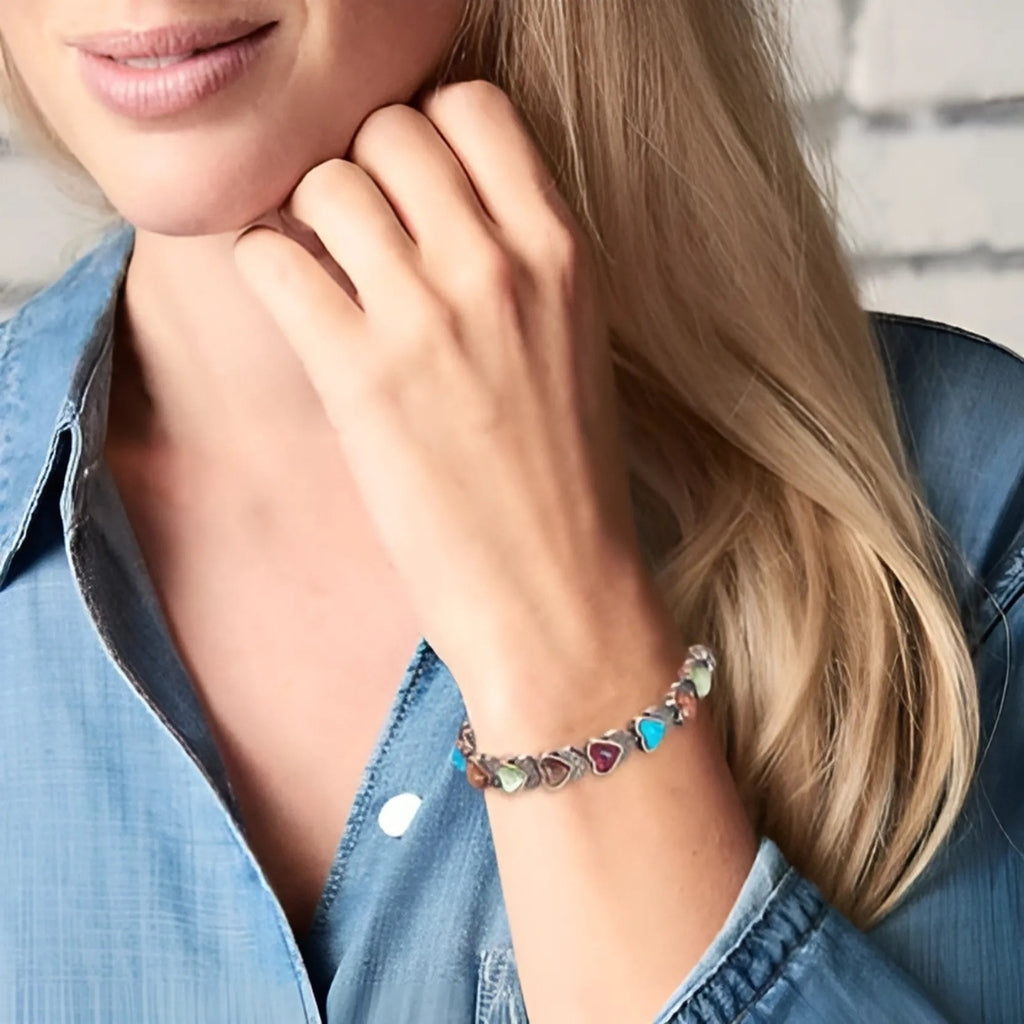 Pulsera Magnética de Cobre con Piedras Naturales